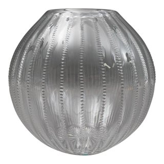 Mid 20th Century William Yeoward "Inez" for Tiffany & Co. Large Spherical Crystal Vase For Sale