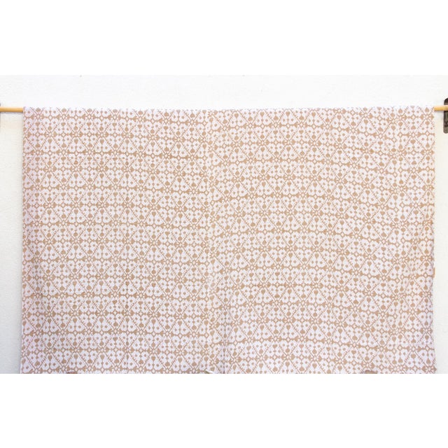 Indian Desert Lattice Indian Block Print Coverlet For Sale - Image 3 of 7