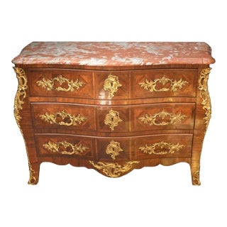 French Parquetry Commode With Ormolu For Sale