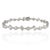 Asymmetrical 2.91 Carat Diamond Bracelet Made in 18k For Sale - Image 4 of 5