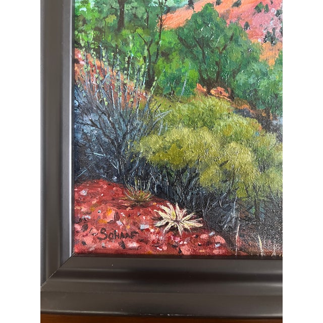 Sunlit Zion Cliffs Original Painting by Steve Schaaf For Sale In San Francisco - Image 6 of 7