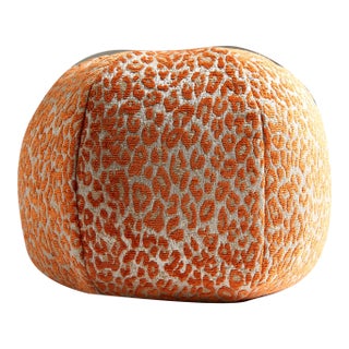 The House of Scalamandré Leopard Sphere Pillow, Orange Koi For Sale