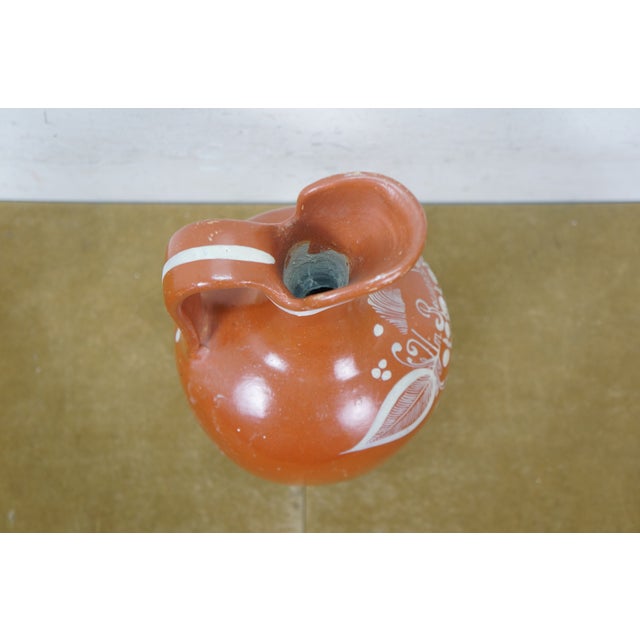 Mid 20th Century Mexican Folk Art Terracotta Pottery Pulque Agave Pitcher Water Jug 13" For Sale - Image 10 of 12