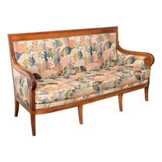 French 19th Century Restauration Fruitwood Settee For Sale