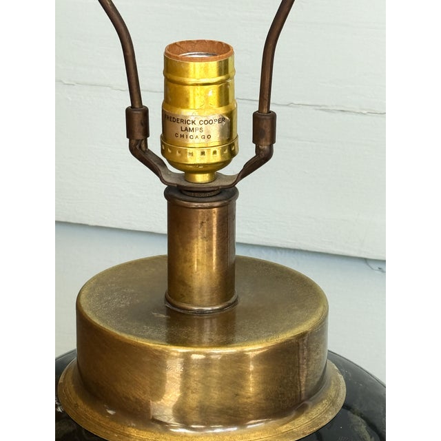 Metal Frederick Cooper Table Lamp Signed by Frederick Cooper- 34" Tall For Sale - Image 7 of 12