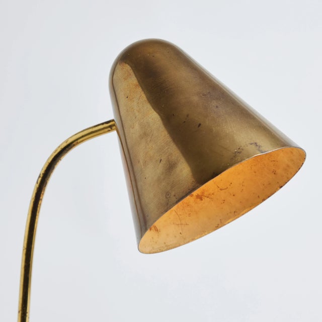 1950s Brass Table Lamp Attributed to Jacques Biny For Sale In Los Angeles - Image 6 of 13