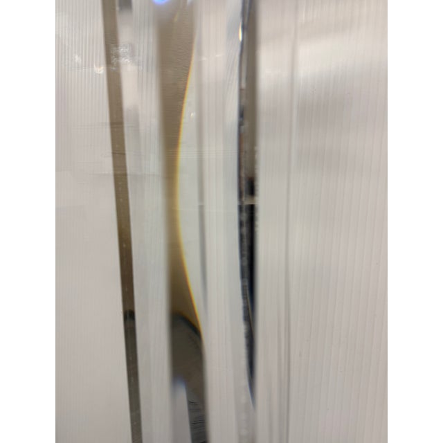 Transparent Circa 1990 Mikhail Loznakov Lucite Sculpture Pedestal, Signed For Sale - Image 8 of 12