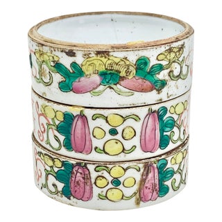 Vintage Stackable Chinoiserie Catchalls-Set of 3 For Sale