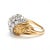 1970s 1970s 1.70ctw Diamond Leaf Motif Ring, 18k Yellow Gold, Ring Size 6 For Sale - Image 5 of 6