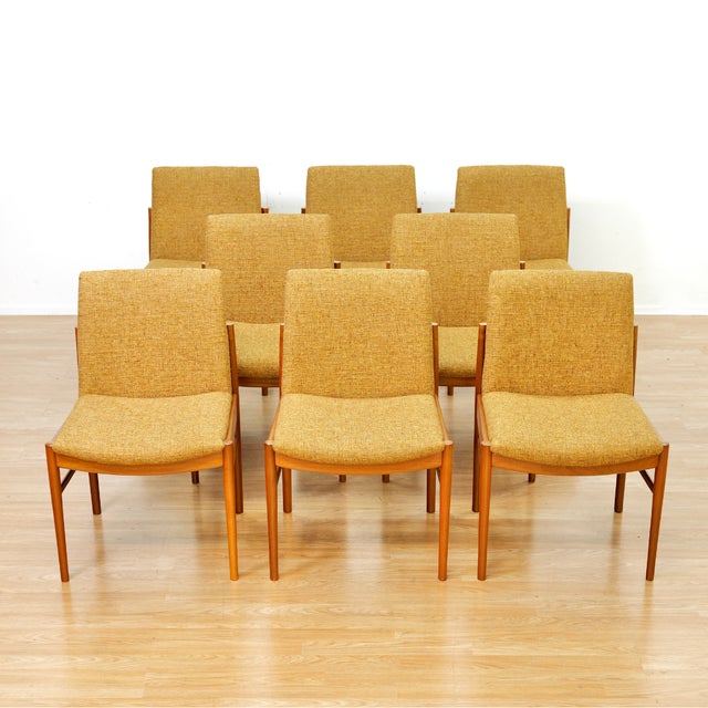 A wonderful set of eight mid-century dining chairs by Beithcraft of Scotland. The town of Beith in Scotland was once known...