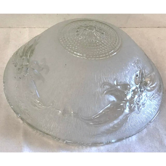 Mid 20th Century Vintage Frosted Glass Light Fixture Cover For Sale - Image 5 of 6