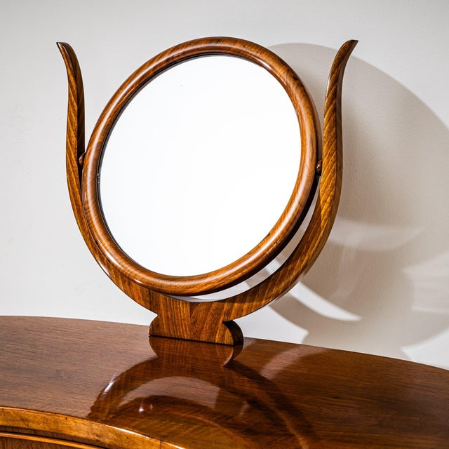 Wood Vanity Table, attributed to Paolo Buffa, Italy, Mid-20th Century For Sale - Image 7 of 8