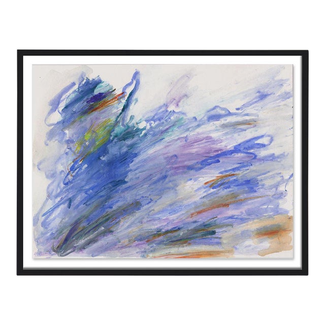 "Lapus Lake", Abstract in Blue by Molly Frances - 50" X 40" For Sale