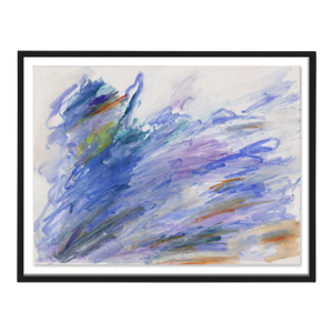 "Lapus Lake", Abstract in Blue by Molly Frances - 50" X 40"
