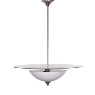 Art Deco Pendant Lamp Model Half Moon from Gispen, 1930s For Sale