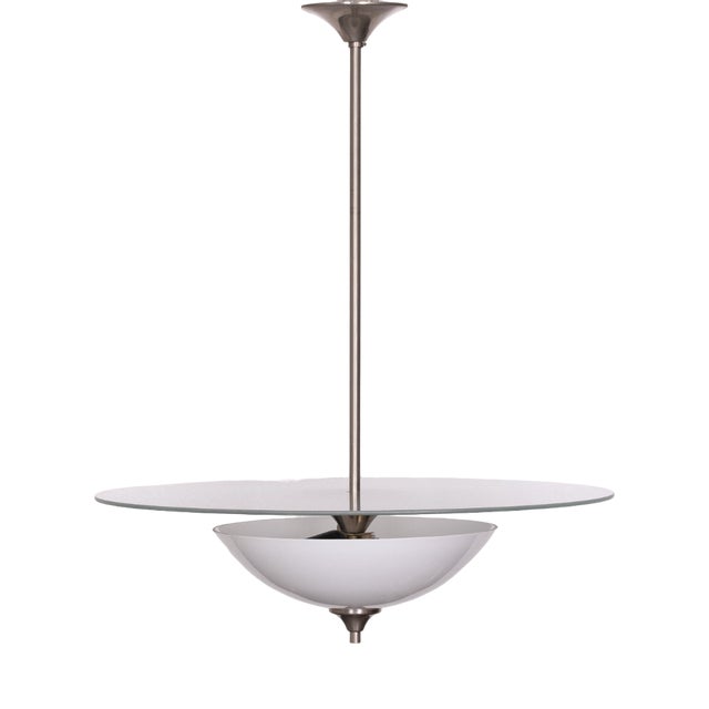 Art Deco Pendant Lamp Model Half Moon from Gispen, 1930s For Sale