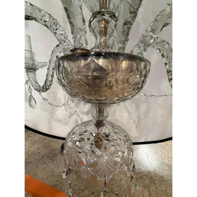 19th Century French Cut Crystal Chandelier 8 Lights