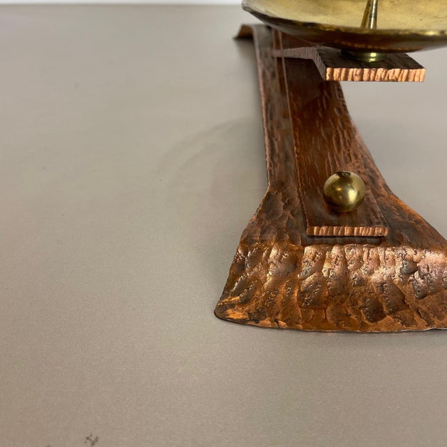 Brutalist Copper and Brass Candleholder in the style of Hagenauer, Austria, 1950s For Sale - Image 15 of 18