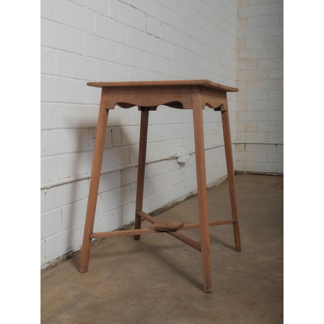 Late 20th Century Rustic Slat Top Wooden Table For Sale - Image 4 of 4