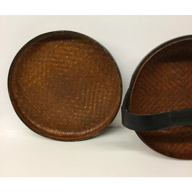 Antique Chinese Wood and Rattan Rice Box For Sale - Image 9 of 13