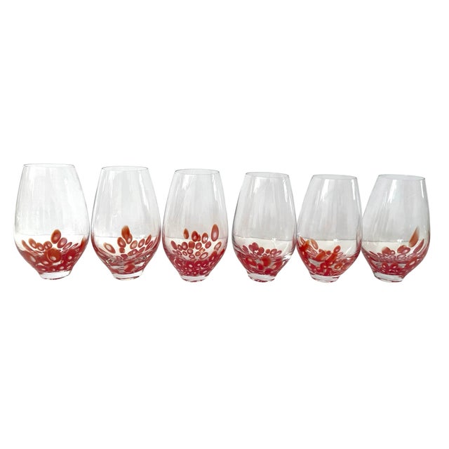6 Handblown Stemless Wine Glasses Designer: Johanna Jelinek. IKEA Komedi RETIRED. Add a Touch Of Northern European mid-...