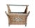 Vintage Large Wicker Magazine Blanket Basket Sage Green and Beige For Sale - Image 10 of 10