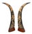 Asian Thai Carved Buffalo Horn Sculptures, Pair For Sale - Image 3 of 5