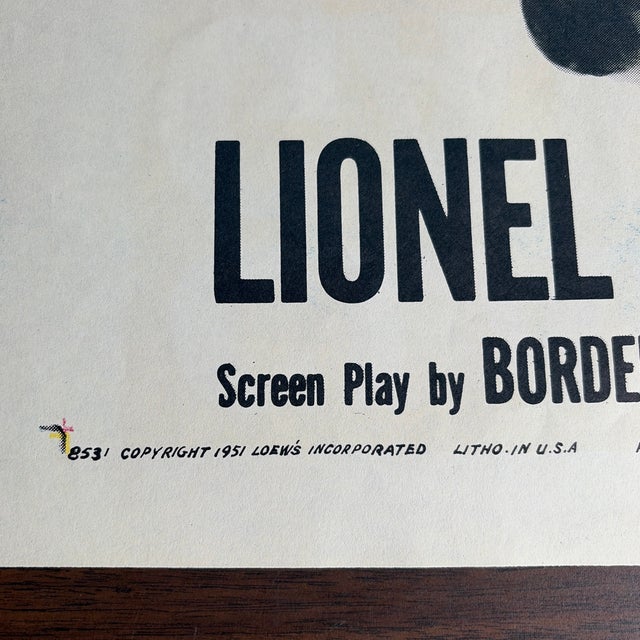 Original Lone Star Movie Poster From 1951 For Sale In Portland, OR - Image 6 of 8