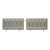 Mid 20th Century Pair of European Hollywood Regency Wrought Iron & Brass Grills For Sale