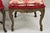 Wood Vintage Italian Regency Style Carved Walnut Red Fabric Dining Chairs - Set of 6 For Sale - Image 7 of 12