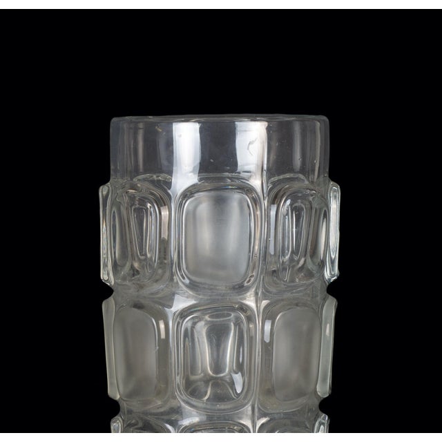 Cylindrical Glass Vase, Italy, 1970s For Sale - Image 3 of 5