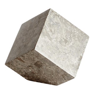 Abstract Marble Cube Sculpture For Sale