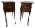 Small Louis XV Style Marquetry Commodes with Marble Tops, 1900s, Set of 2 For Sale