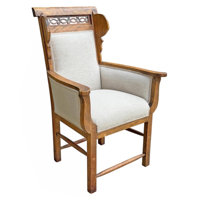 Mid 20th Century Pair of Vintage French Wingback Chairs For Sale - Image 5 of 13