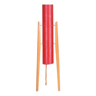 Mid-Century Modern Floor Lamp in Beech by Novoplast Sereď, Czech, 1960s For Sale