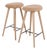 Mater Bar Stools in Oak and Natural Leather, Set of 2 For Sale