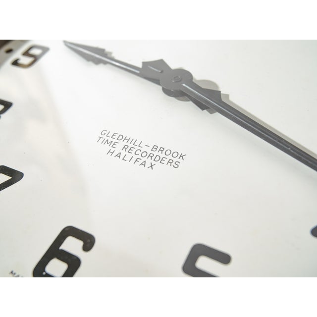 Factory Wall Clock from Gents of Leicester for Gledhill-Brook, Halifax, 1950s For Sale - Image 3 of 16