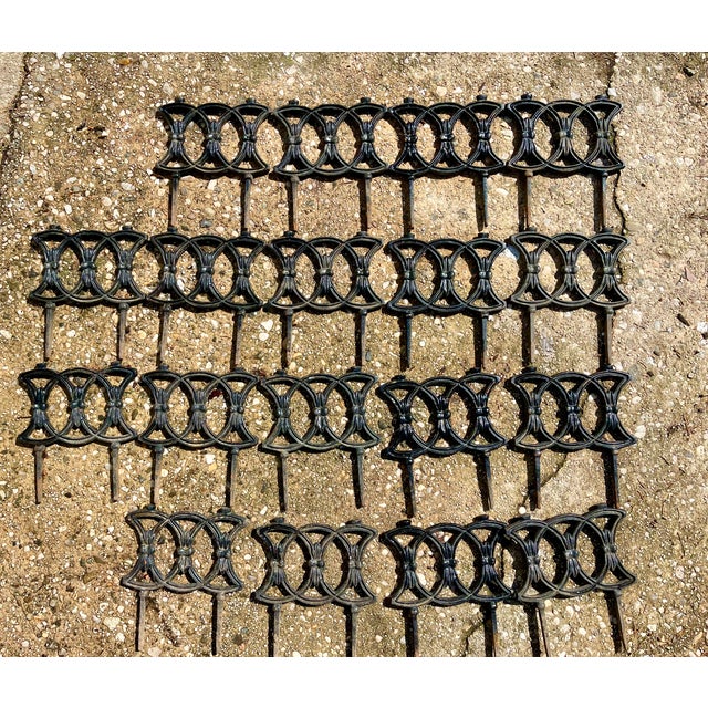 19th C. Victorian Cast Iron Garden Edging 19 Pieces Chairish