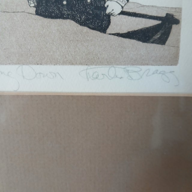Charles Bragg Late 20th Century Charles Bragg Signed & Numbered Etching "Going Down" Renowned Satirical Artist For Sale - Image 4 of 4