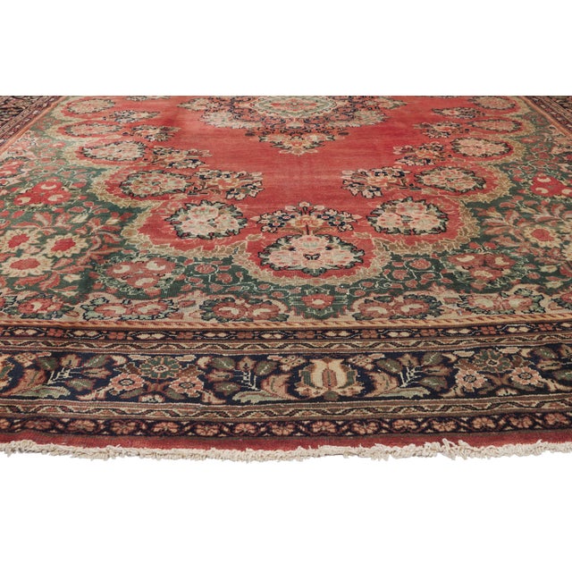 Antique Persian Mahal Rug, 10'11 X 14'10 For Sale - Image 4 of 10