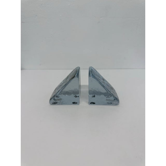 Glass Handmade Glass Bookends by Blenko - a Pair For Sale - Image 7 of 11