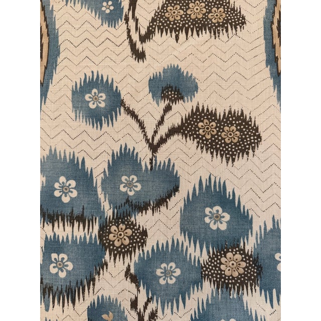 2020s Clarence House Cotton Linen Blend Fabric 4 Yards Rayure Nantes Color Blue For Sale - Image 5 of 6