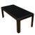 Mid Century Springer Style Vintage black painted linen coffee table. Dimensions: 44"W x 12"D x 17"H