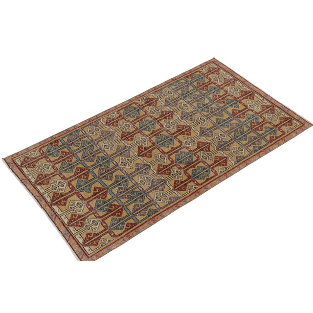 A vintage 4x7 mid-century rug from the Mid-Century Pasha Collection by Rug & Kilim. Hand-knotted in wool from Turkey circa...