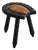 Swedish Tripod Stool in Pine & Cowhide, 1950s For Sale
