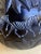 Late 20th Century Lalique France Tanzania Hand Painted Zebra Vase Black Crystal Enamel 1991 8.25 For Sale - Image 5 of 5