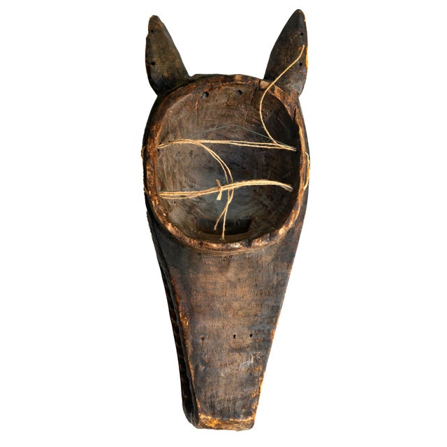 1920s Bamana Notomo Ceremonial Wood Dance Mask, Jacal For Sale - Image 4 of 8