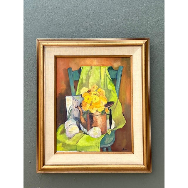 Wood Vintage Framed Still Life Painting For Sale - Image 7 of 18
