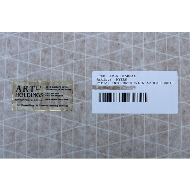 Jodi Reeb-Myers Information/Linear Abstract Mixed-Media & Collage Artwork - A Pair For Sale - Image 17 of 18