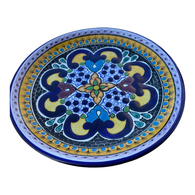 Hernandez Puebla Mexico Talavera, Signed Pottery Plate For Sale